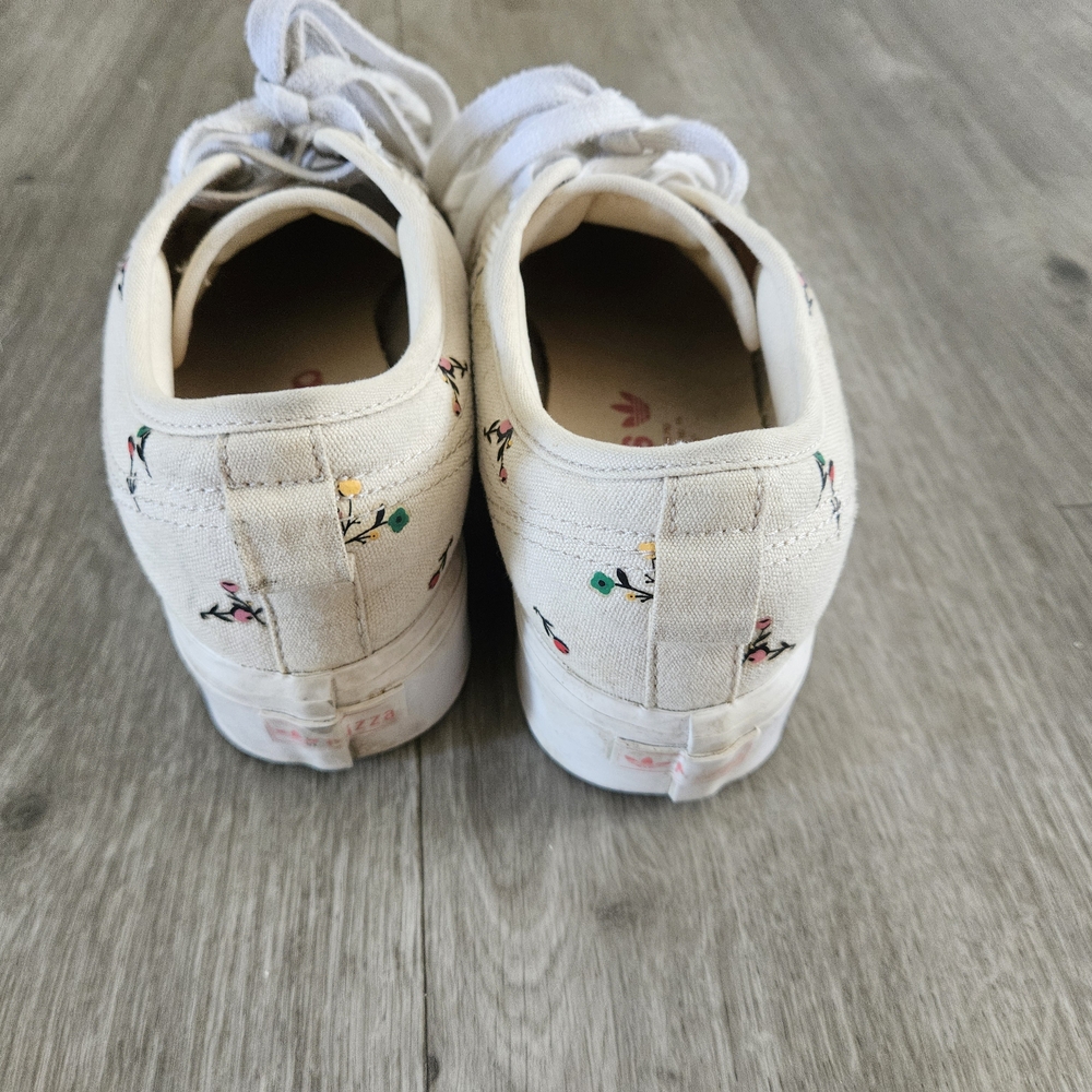 Adidas Nizza Platform Sneakers Cream Floral Print - Picture 4 of 5